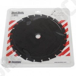 Ocelový nůž TECOMEC pro křovinořezy  - 26-zubů x 250mm x 1,8mm, středový otvor 20mm (05001045)