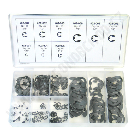 Sada E-klipů - zajišťovacích podložek pro hřídelky  (08-3000AG)
