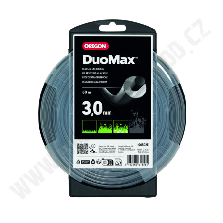 Žací struna OREGON DUOMAX- kulatá 3,0 mm x 60 m DUOLINE (106502En)