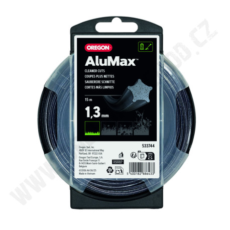 Žací struna OREGON ALUMAX - hvězda 1,3mm x 15m (533744n)