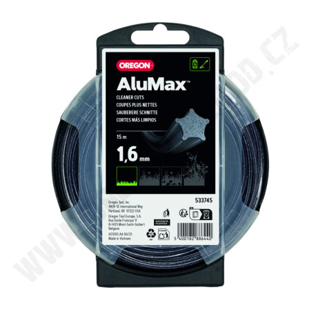 Žací struna OREGON ALUMAX - hvězda 1,6mm x 15m (533745n)