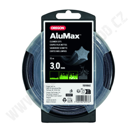 Žací struna OREGON ALUMAX - hvězda 3,0mm x 15m (110986En)
