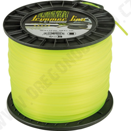 Žací struna žlutá TECOMEC čtverec – 3,0 mm x 192 m (5200049)