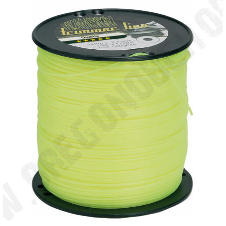 Žací struna žlutá TECOMEC kulatá – 2,4 mm x 264 m (5200192)