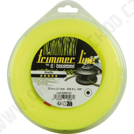 Žací struna žlutá TECOMEC kulatá – 2,4 mm x 87 m (5200015)