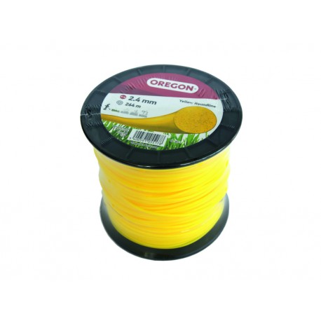 Žací struna 2,4 mm x 264 m - ŽLUTÁ KULATÁ  (69-365Y)