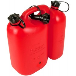 Kanystr na palivo 5L a olej 3L WAIPOUA červený s nalévacím hrdlem