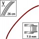 Žací struna červená Oregon Techni-Blade 7,0 mm x 26 cm x 155 ks (525244)